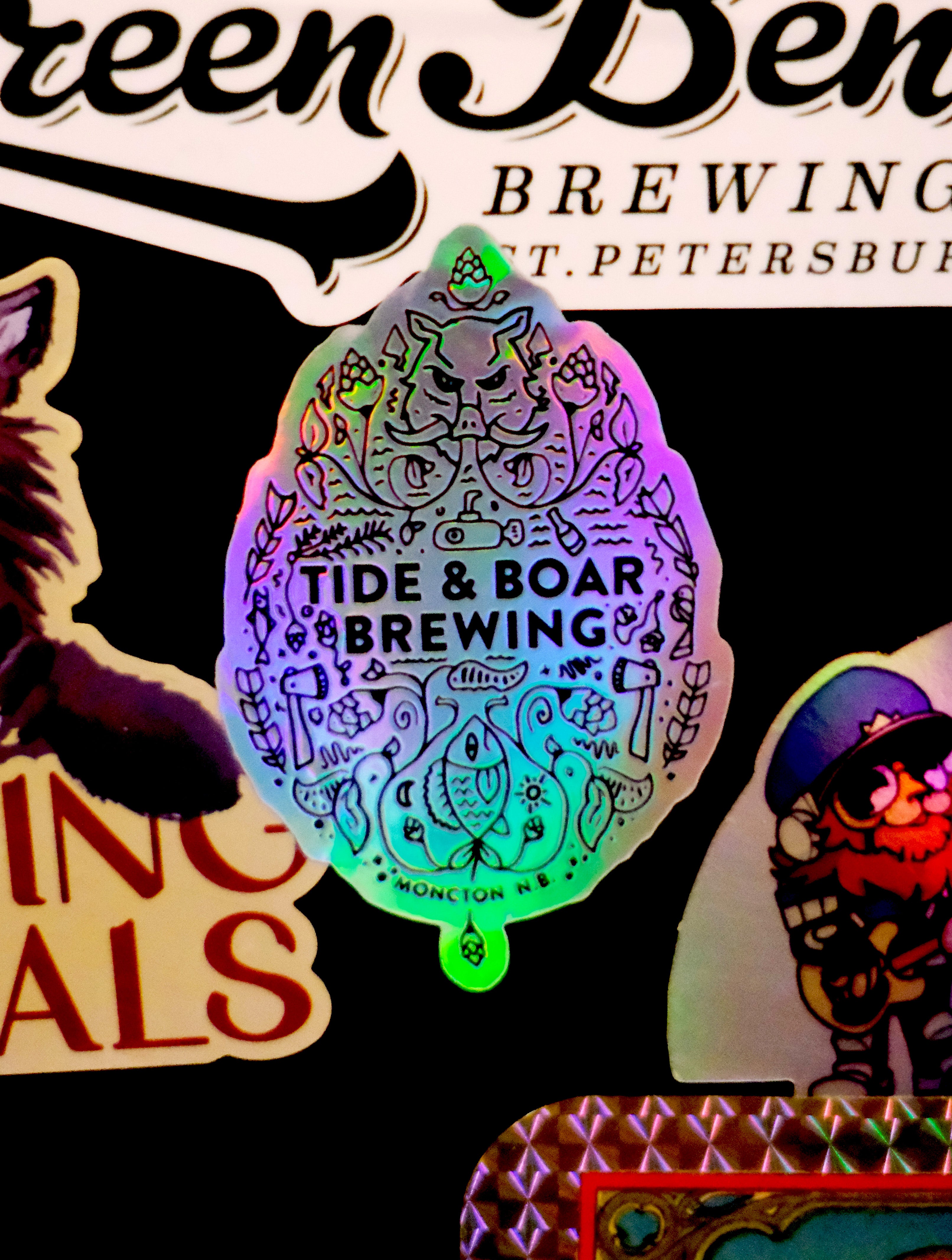 Tide & Boar Brewing Holographic Sticker
